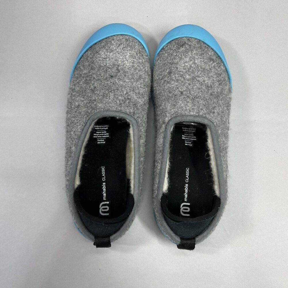 Mahabis Women's Size 6.5 Classic Gray Wool Slippers - Picture 9 of 16